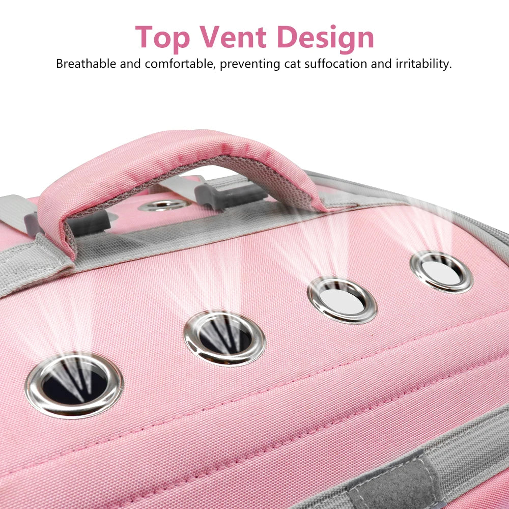 Breathable Pet Carrier Backpack – Comfortable Travel Bag for Cats & Small Dogs