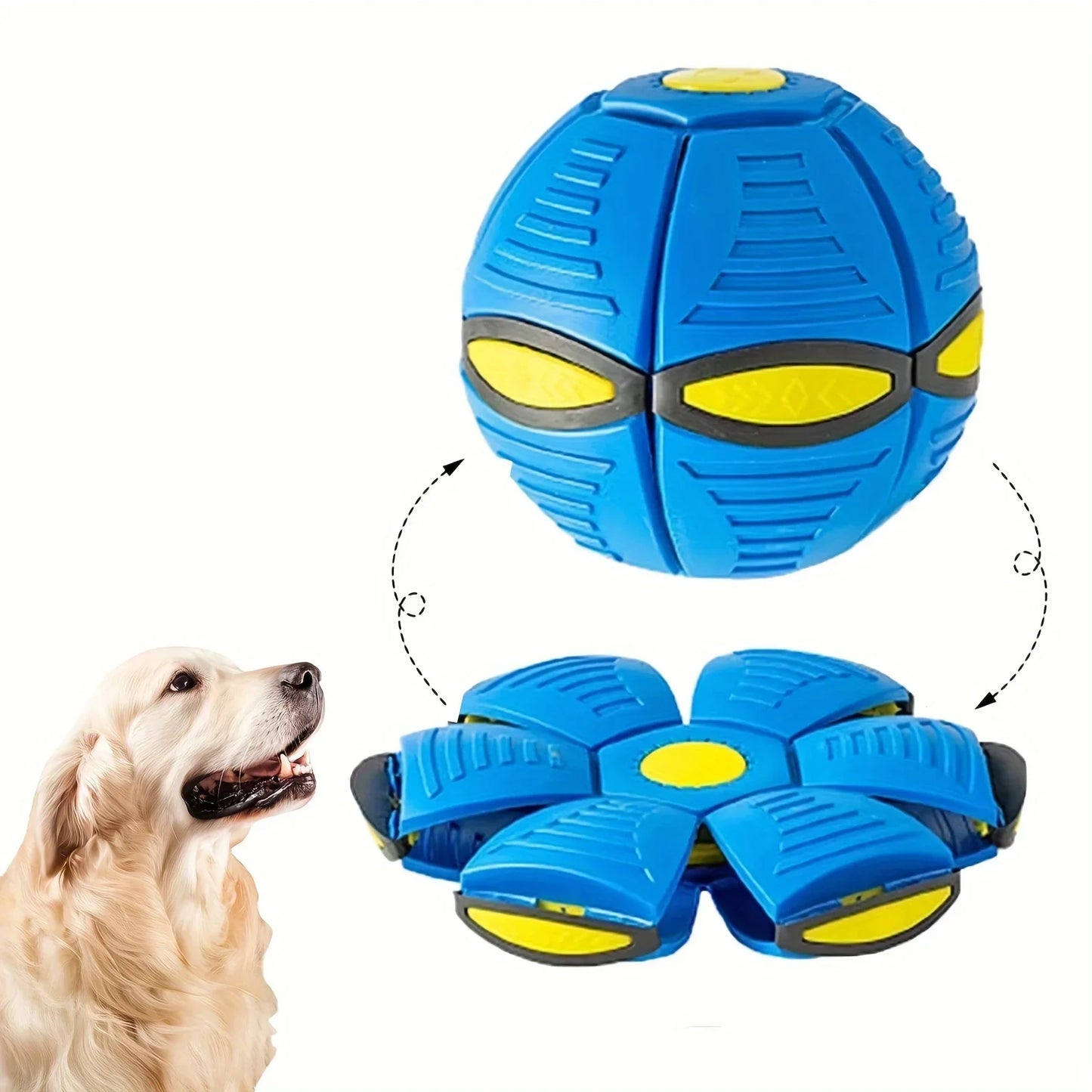 Durable Flying Saucer Ball – Elastic & Fun Dog Toy for Outdoor Play