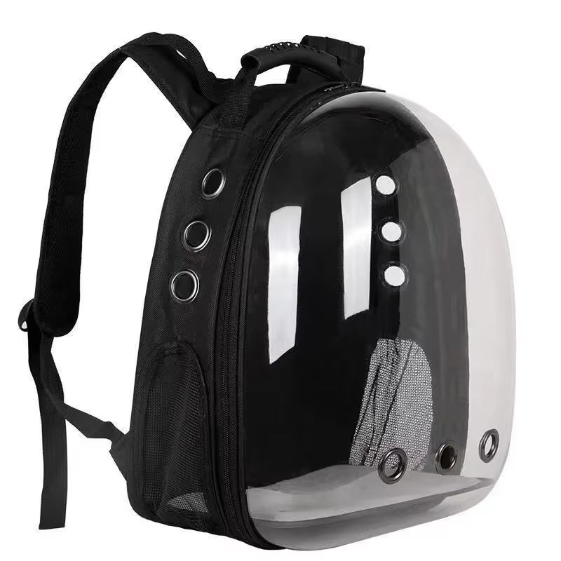 Transparent Pet Space Backpack – Breathable Travel Carrier for Cats & Small Pets