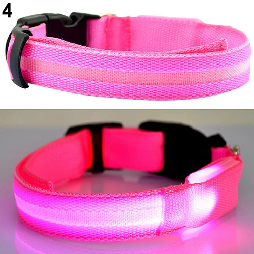 LED Light Pet Collar – Flashing Night Safety Reflective Harness for Dogs & Cats