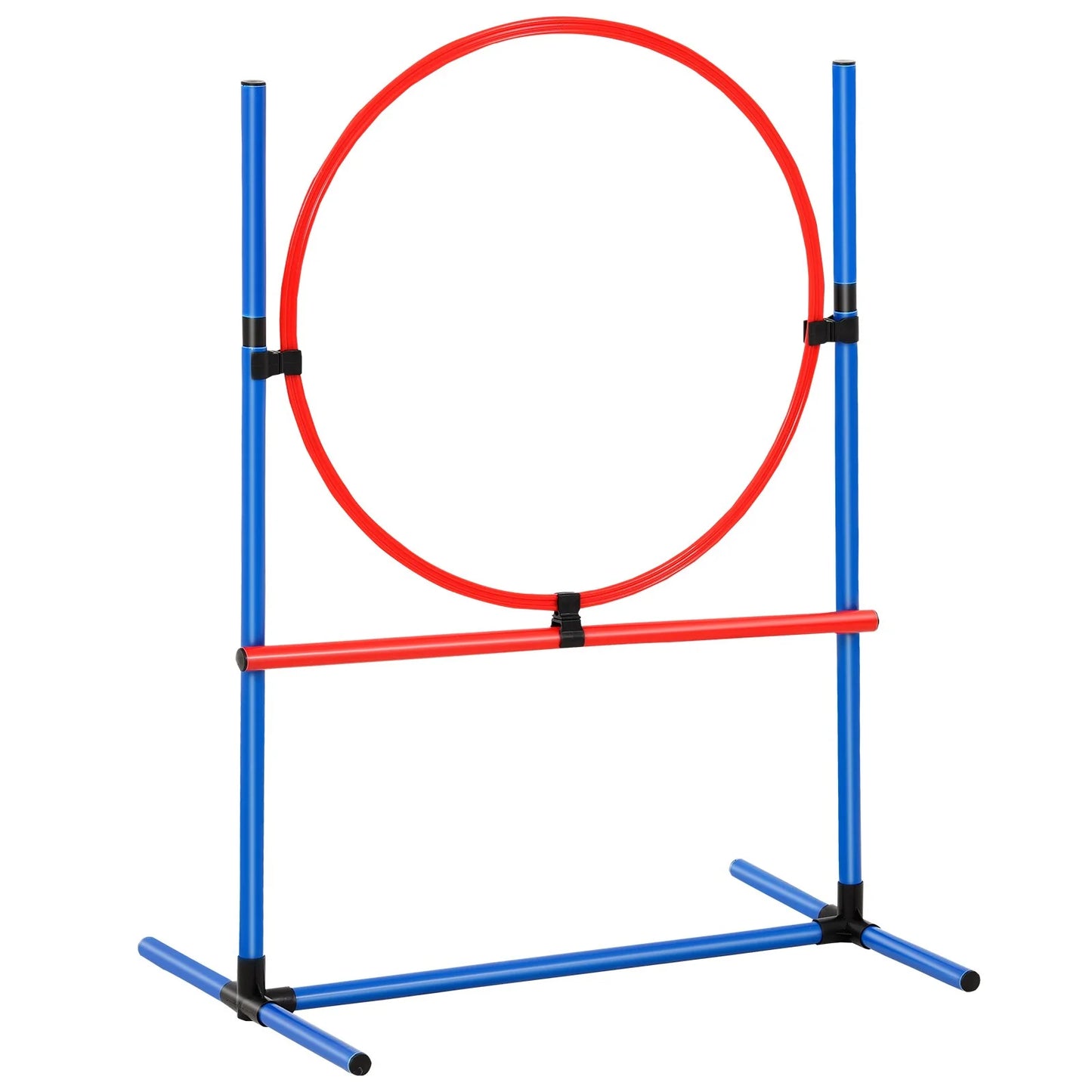 Dog Agility Training Equipment 7 PCS Set Upgrade W/ Hurdles 2 Tunnels Ring