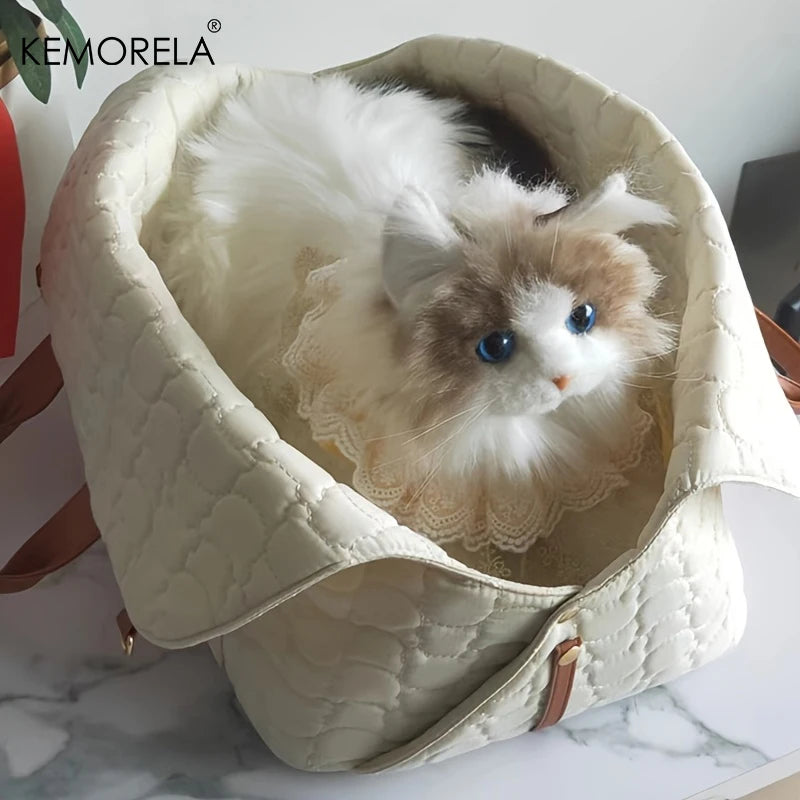 Breathable Four-Season Cat Shoulder Bag – Spacious & Portable Pet Travel Carrier