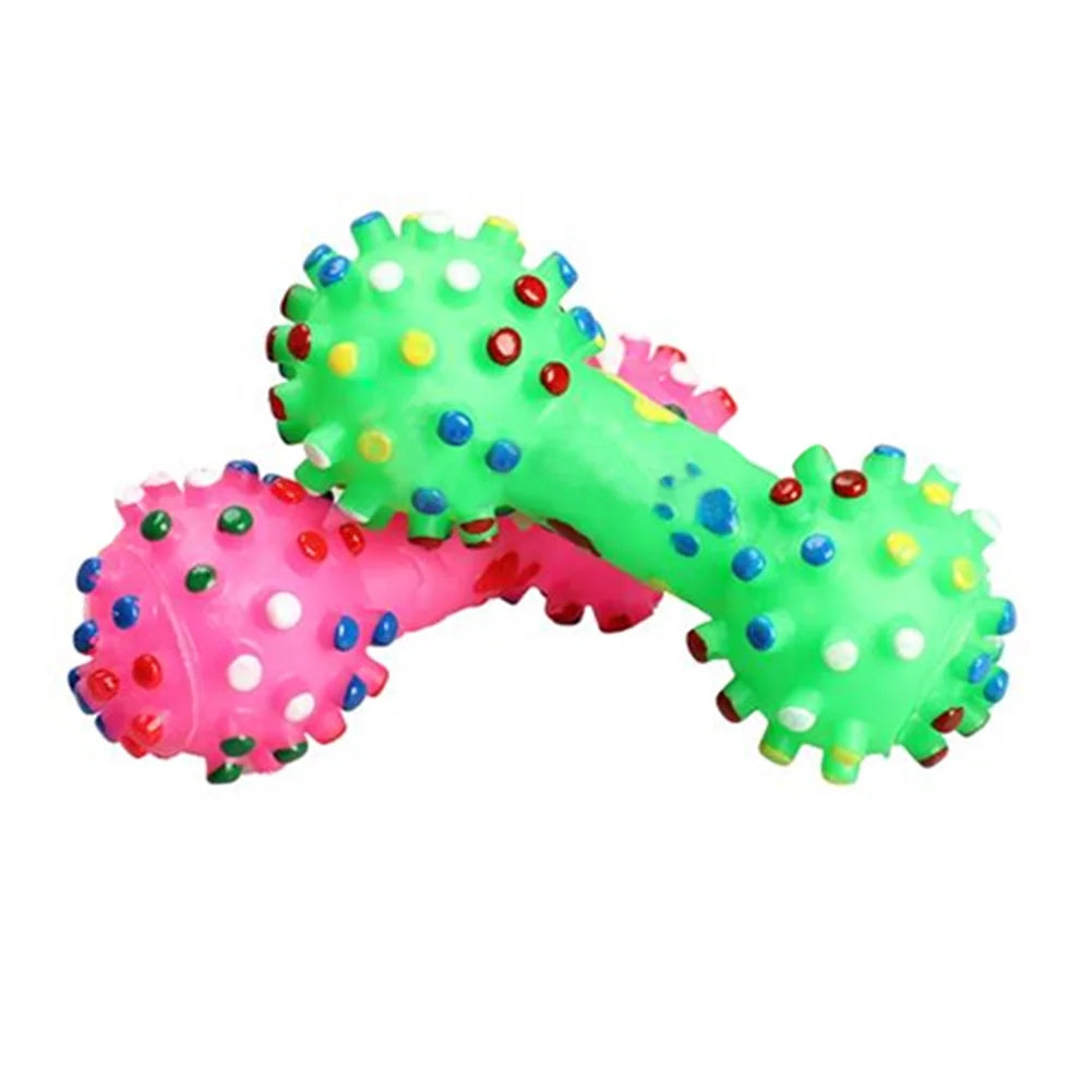 Soft Squeaky Rubber Bone – Fun & Colorful Chew Toy for Puppies & Cats