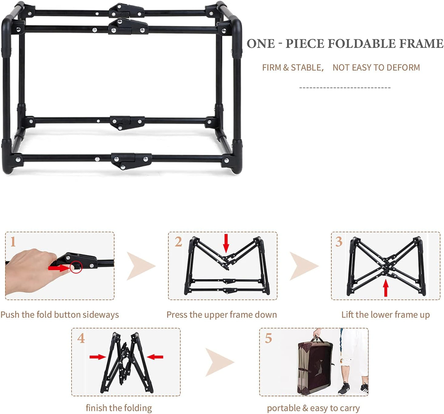 Portable Soft Dog Crate – Foldable, Locking Zippers & 4-Door Mesh for Travel