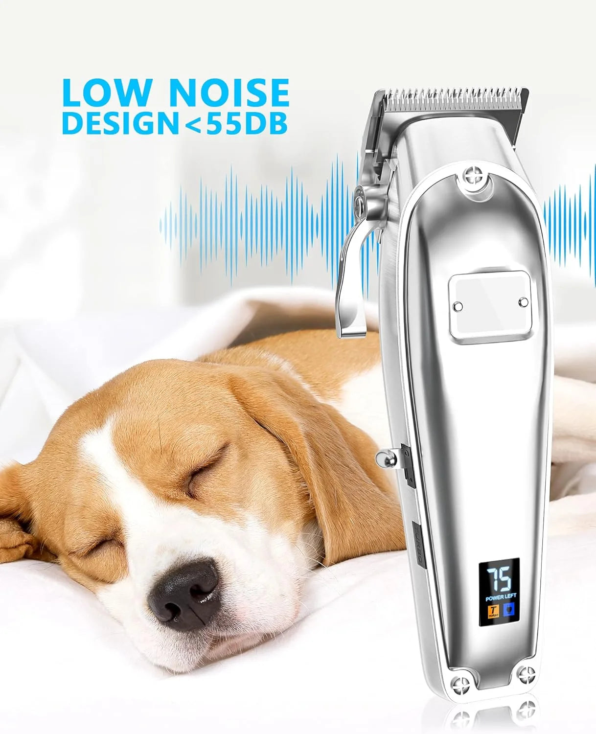 Professional Dog Grooming Clippers – 2 Speed Heavy Duty Cordless Trimmer for Thick Coats