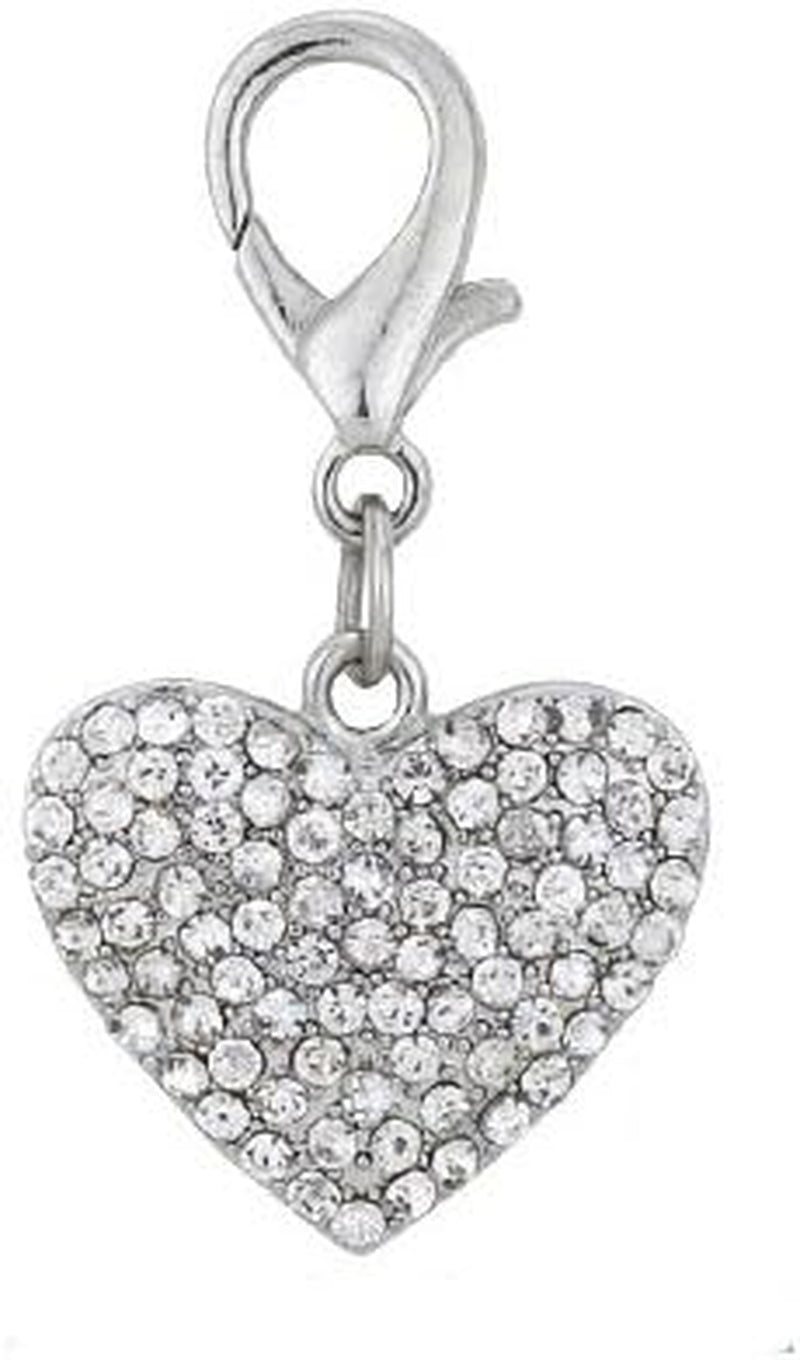 Couture Bling Rhinestone Elegant Heart Charm Jewelry for Dogs & Cats