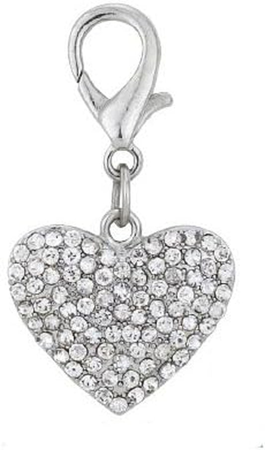 Couture Bling Rhinestone Elegant Heart Charm Jewelry for Dogs & Cats