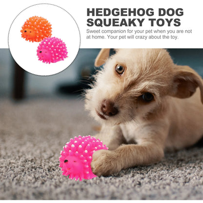 2-Pack Squeaky Hedgehog Dog Toys – Fun Cartoon Latex Chew Set