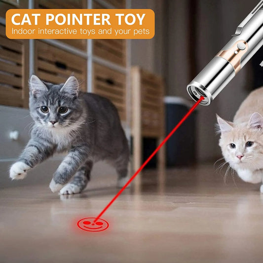 Rechargeable Cat Laser Pointer – Interactive Mouse Toy for Kittens & Dogs