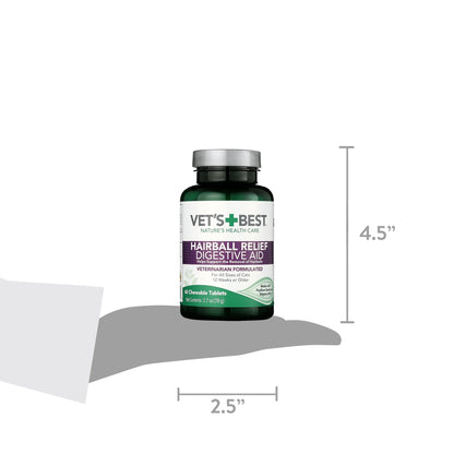 Cat Hairball Relief Digestive Aid - 60 Chewable Tablets