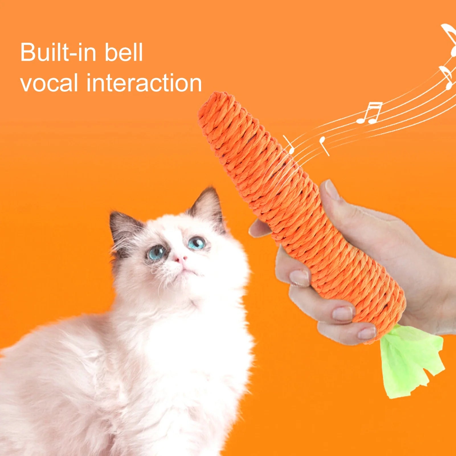 Durable Carrot Dog Chew Toy – Tough & Woven for Teeth & Gums