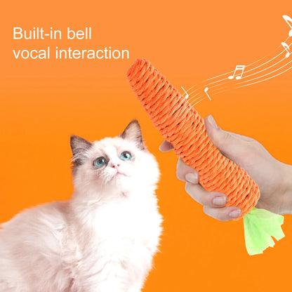 Durable Carrot Dog Chew Toy – Tough & Woven for Teeth & Gums