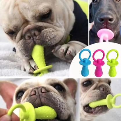 Rubber Dog Pacifier Toy for Teething