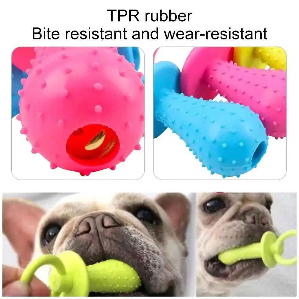Rubber Dog Pacifier Toy for Teething
