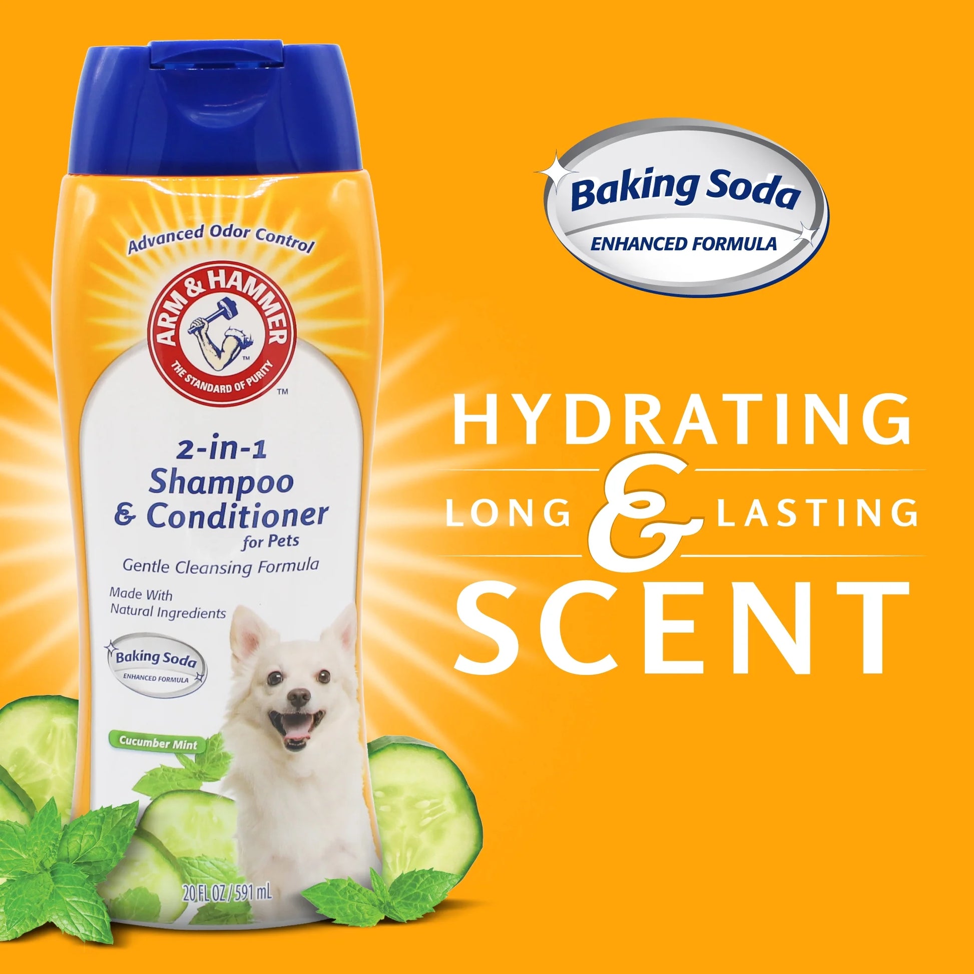 2 in 1 Dog Shampoo Cucumber Mint 590ml