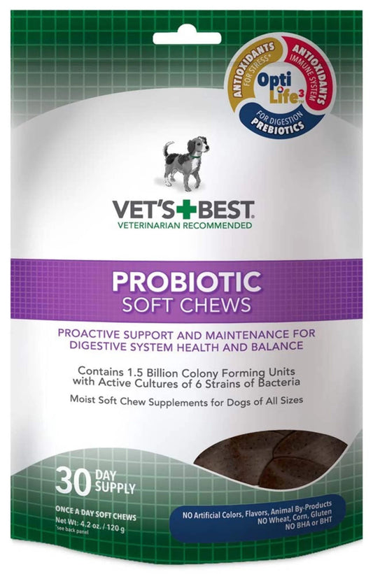 Digestive Health Probiotic Soft Chews for Dogs 4.2 Oz.