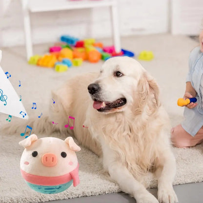 Plush Bouncing Dog Ball – Sound-Activated & Engaging for Active Pets