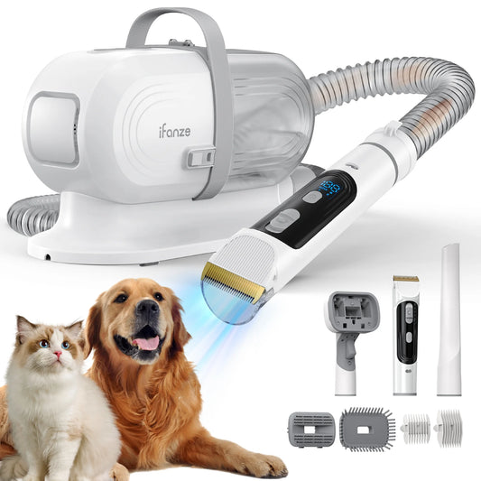 14Kpa Pet Grooming Vacuum – 2.5L Suction with 5 Grooming Tools & Clippers