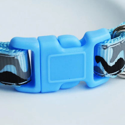 Camouflage Pet Collar – Adjustable Neck Strap with Bell for Dogs & Cats