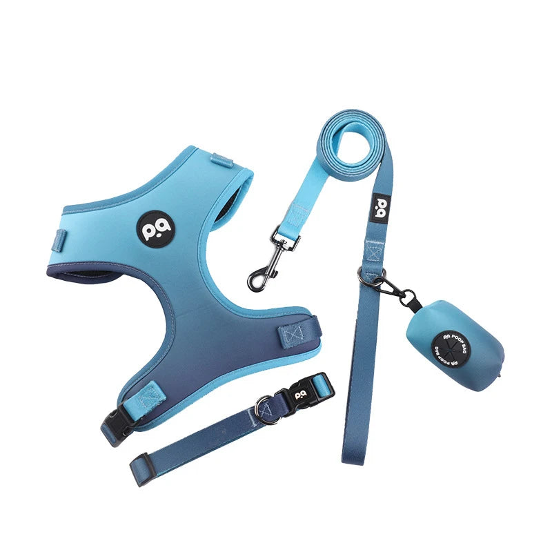 Breathable Pet Harness & Leash – Comfortable Walking Gear for Dogs & Cats