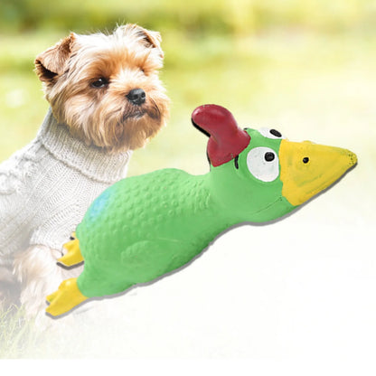 Chew-Resistant Squeaky Dog Toy – Fun & Engaging Rubber Chicken for Pets