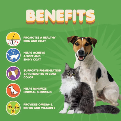 Skin & Coat Support – Fish Oil Formula for Dogs & Cats with Itch Relief