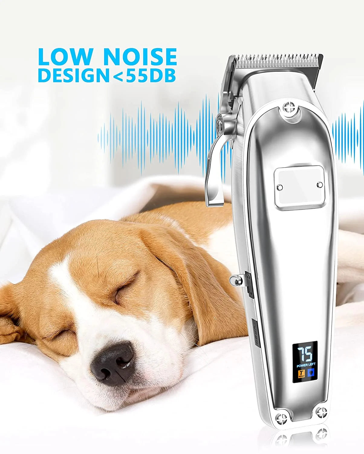 Professional Dog Grooming Clippers – 2 Speed Heavy Duty Cordless Trimmer for Thick Coats