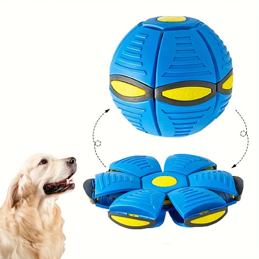 Durable Flying Saucer Ball – Elastic & Fun Dog Toy for Outdoor Play