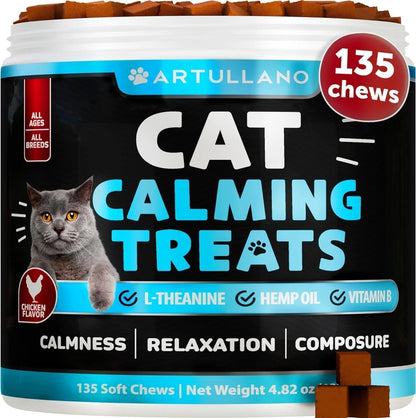 Hemp Calming Treats for Cats & Kittens – Stress & Anxiety Relief with Melatonin