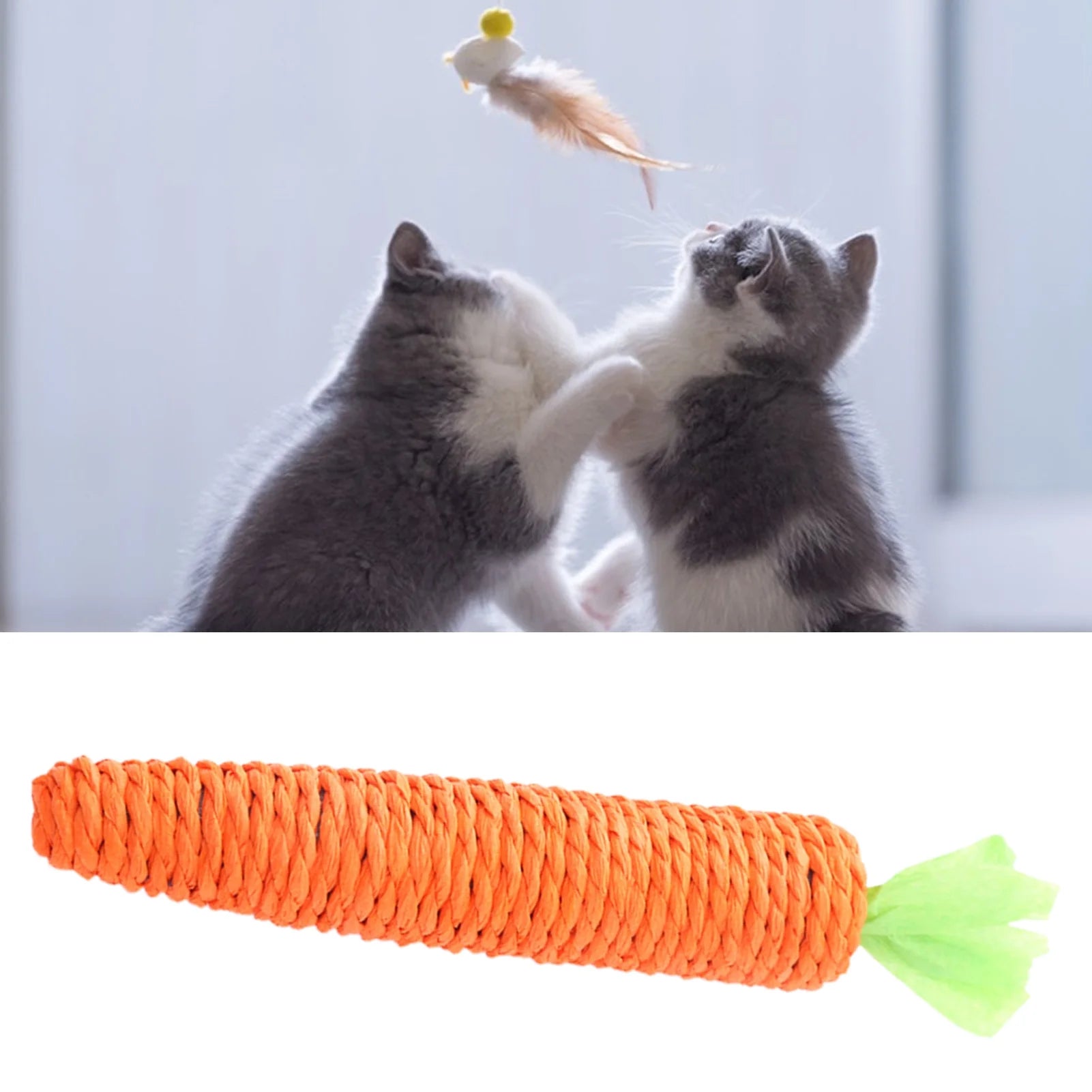 Durable Carrot Dog Chew Toy – Tough & Woven for Teeth & Gums