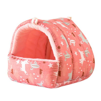 Plush Small Pet Lair – Comfortable Cotton Nest for Hamsters & Guinea Pigs