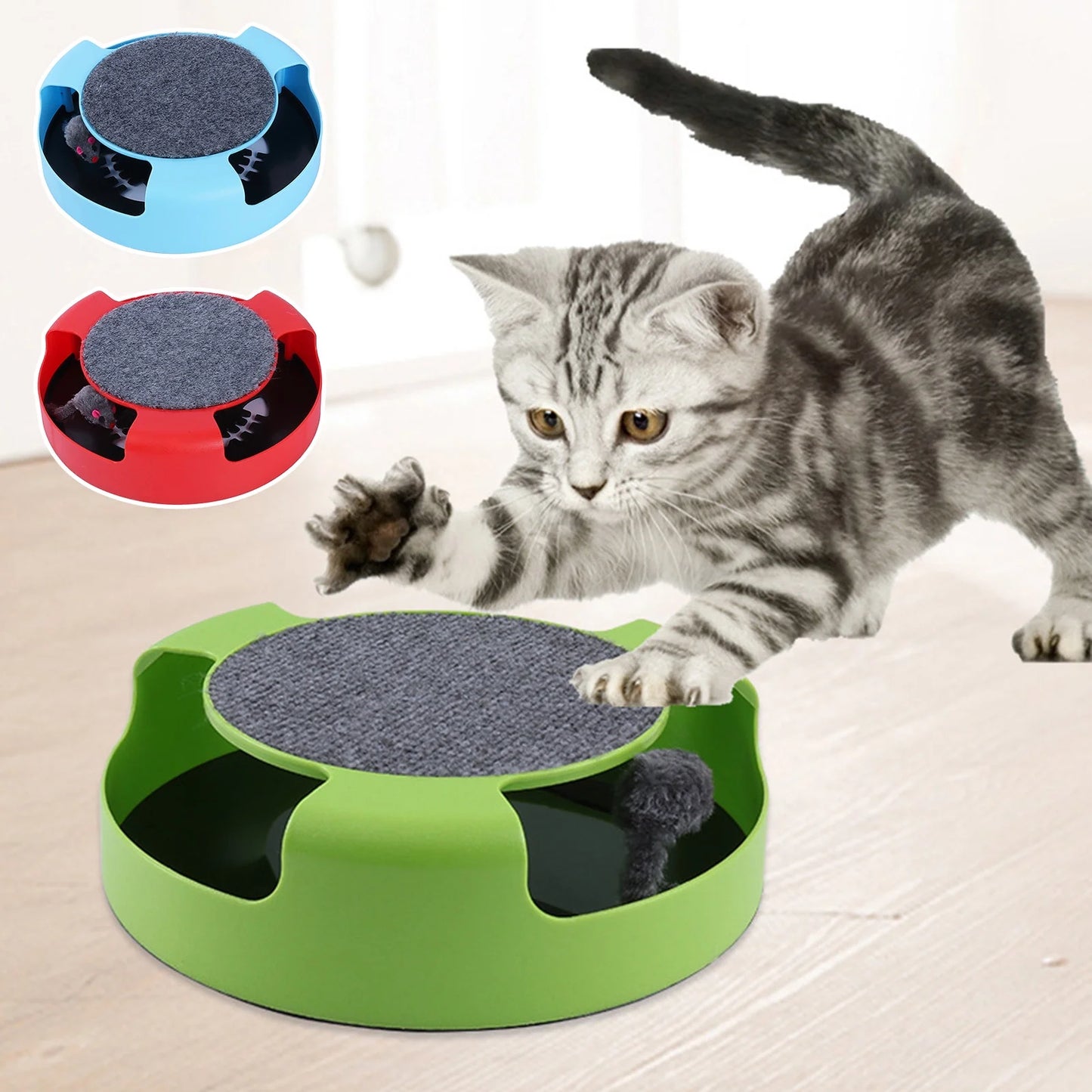 Interactive Mouse Scratch Pad – Bite-Resistant & Fun Catch Toy for Kittens
