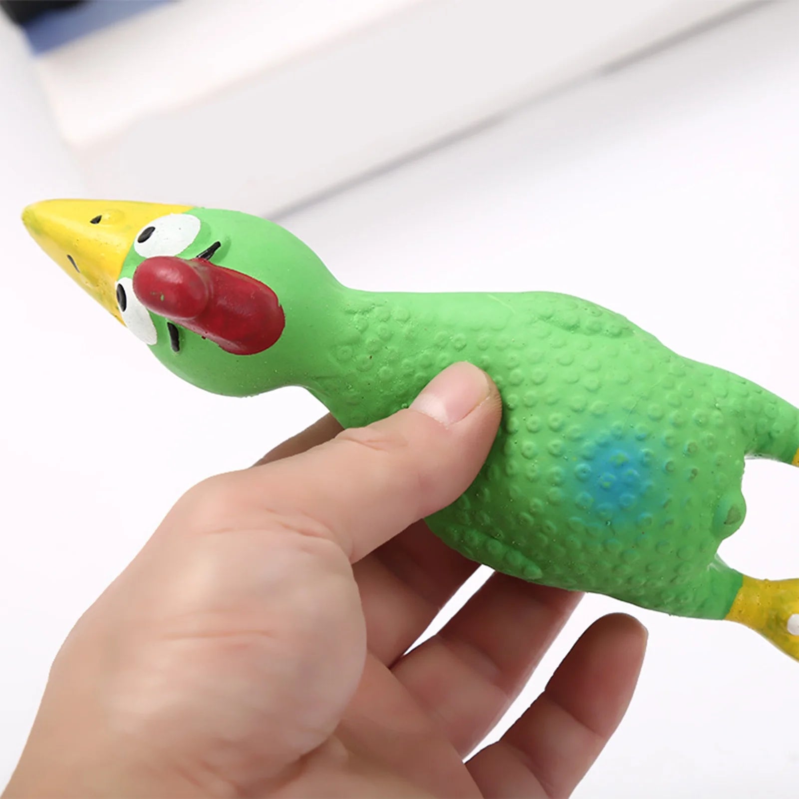 Chew-Resistant Squeaky Dog Toy – Fun & Engaging Rubber Chicken for Pets
