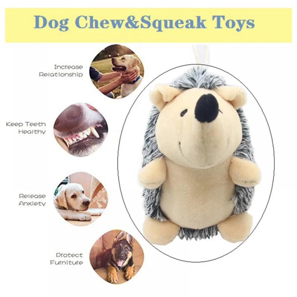 Cute Hedgehog Puppy Toy – Plush, Squeaky & Perfect for Playtime