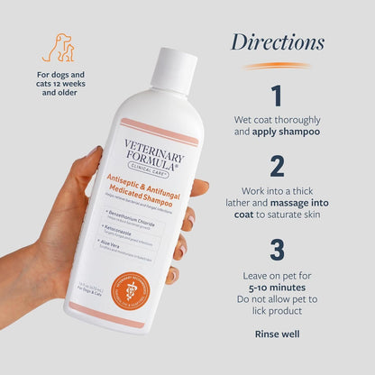 Veterinary Formula Clinical Care Antiseptic and Antifungal Medicated Shampoo Dogs & Cats