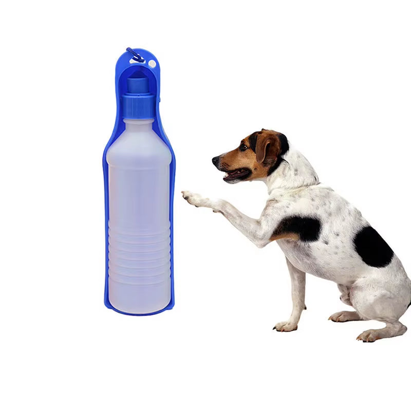 Leak-Proof Pet Drinker – 250ml/500ml Foldable Hydration Bottle for On-the-Go