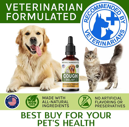 Cough Relief for Pets – Natural Throat Soother Drops for Dogs & Cats