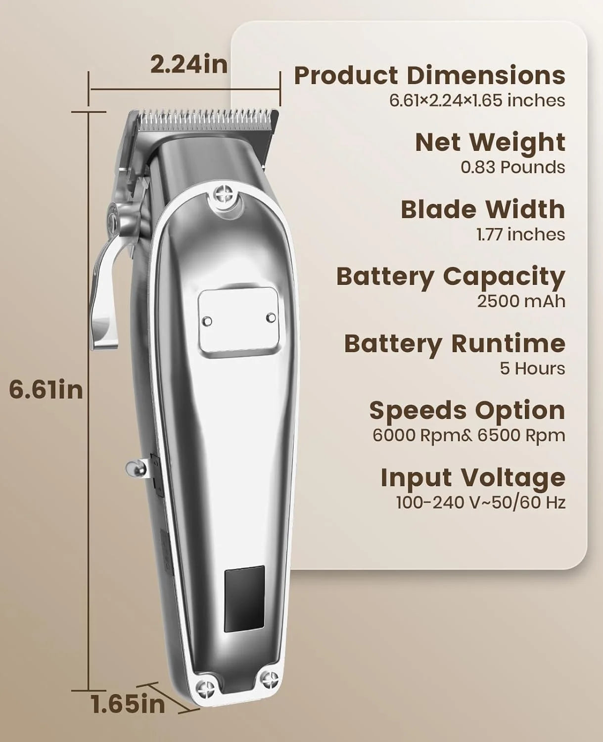 Professional Dog Grooming Clippers – 2 Speed Heavy Duty Cordless Trimmer for Thick Coats