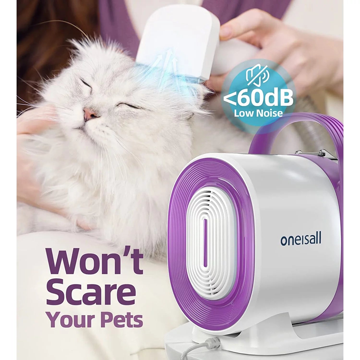 7-in-1 Quiet Pet Grooming Vacuum – Multi Function Hair & Home Cleaning for Dogs & Cats