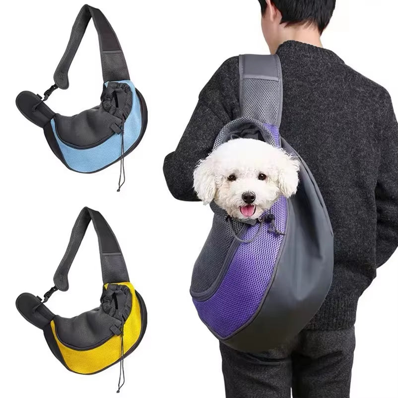 Breathable Cat Travel Bag – Portable Crossbody Shoulder Backpack for Pets