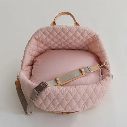 Premium Luxury Dog Carrier Handbag – Portable Travel Bed & Car Seat for Small Pets