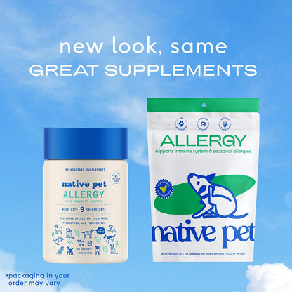 Native Pet Allergy Chews for Dogs | Natural Skin Allergy Relief - 30 Chews