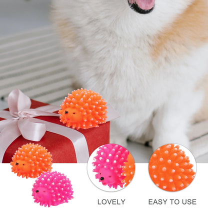 2-Pack Squeaky Hedgehog Dog Toys – Fun Cartoon Latex Chew Set