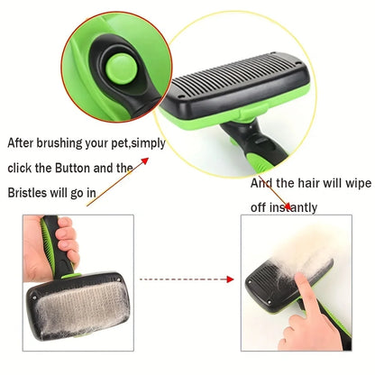 Self-Cleaning Pet Grooming Brush – Shedding Comb for Dogs & Cats