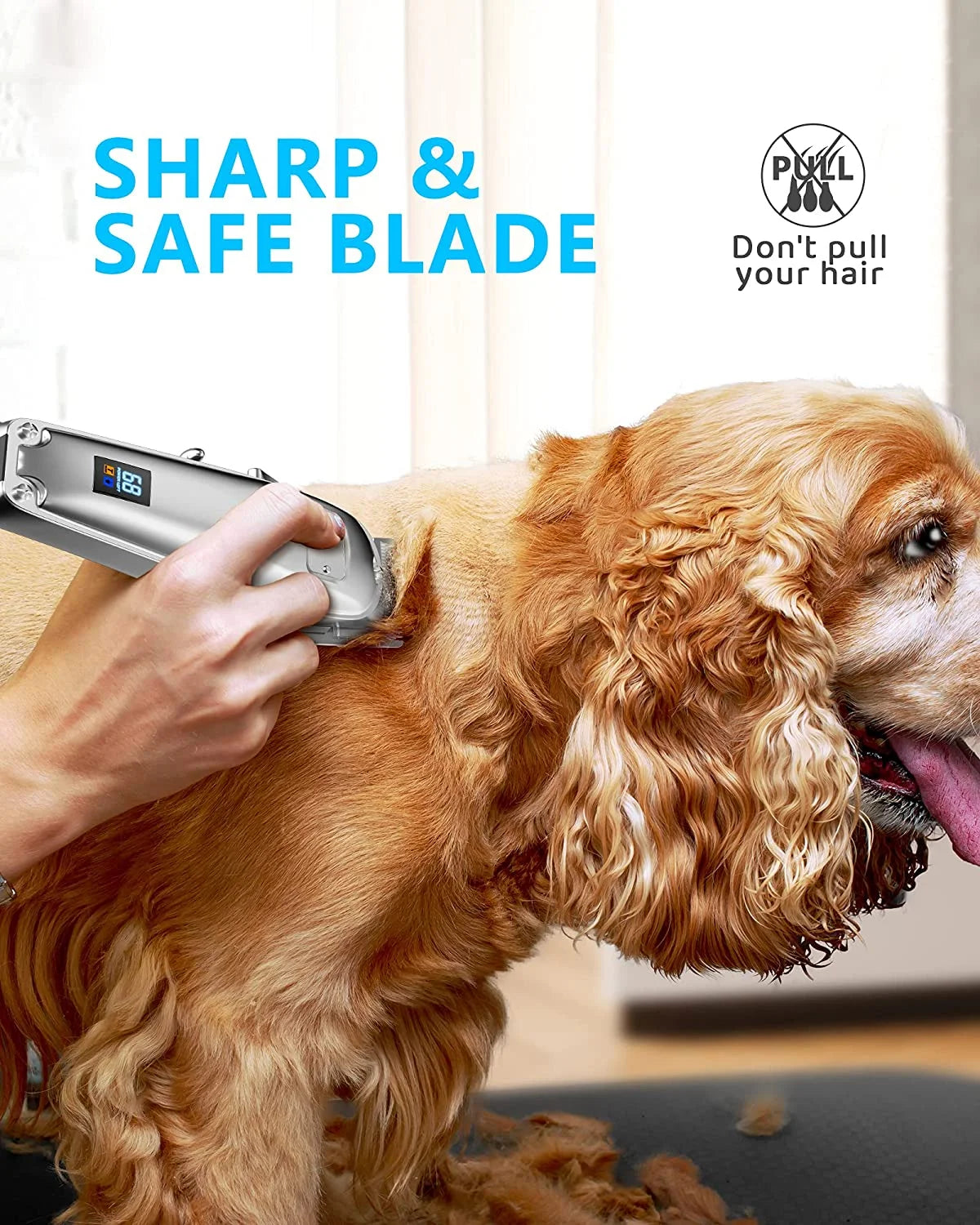 Professional Dog Grooming Clippers – 2 Speed Heavy Duty Cordless Trimmer for Thick Coats