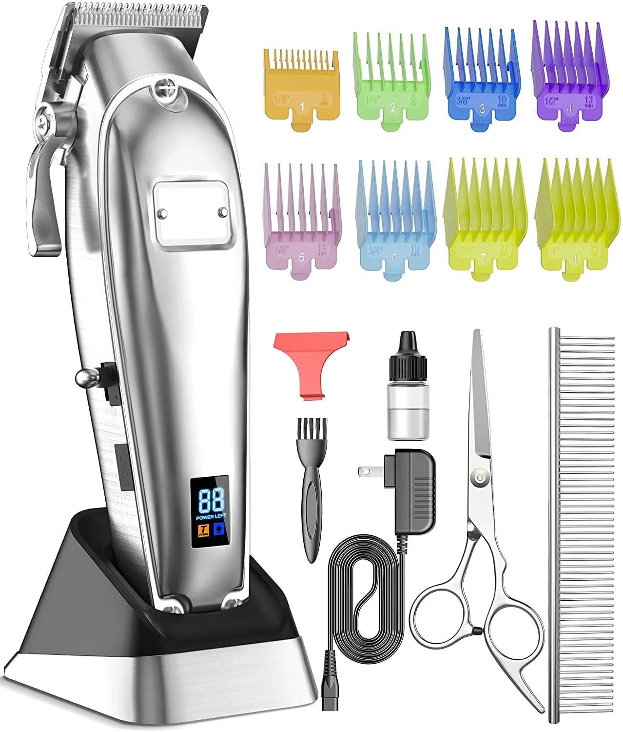 Professional Dog Grooming Clippers – 2 Speed Heavy Duty Cordless Trimmer for Thick Coats