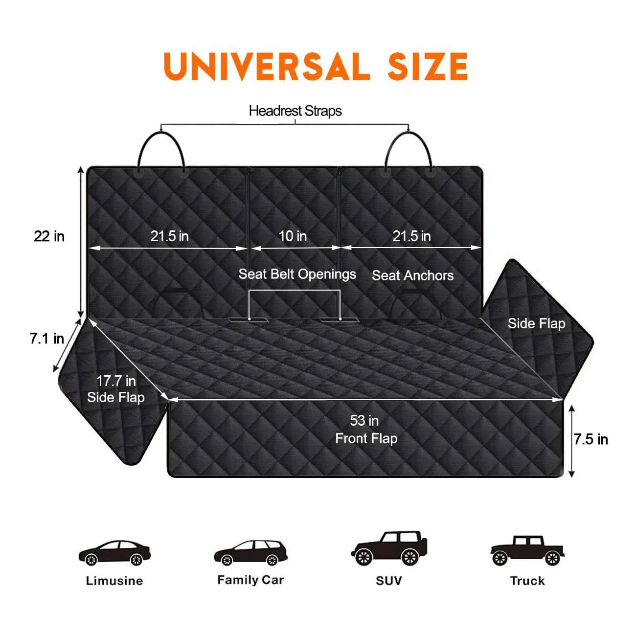 Durable Pet Car Seat Protector – Waterproof & Easy-to-Clean Rear Cover