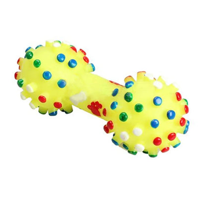 Soft Squeaky Rubber Bone – Fun & Colorful Chew Toy for Puppies & Cats