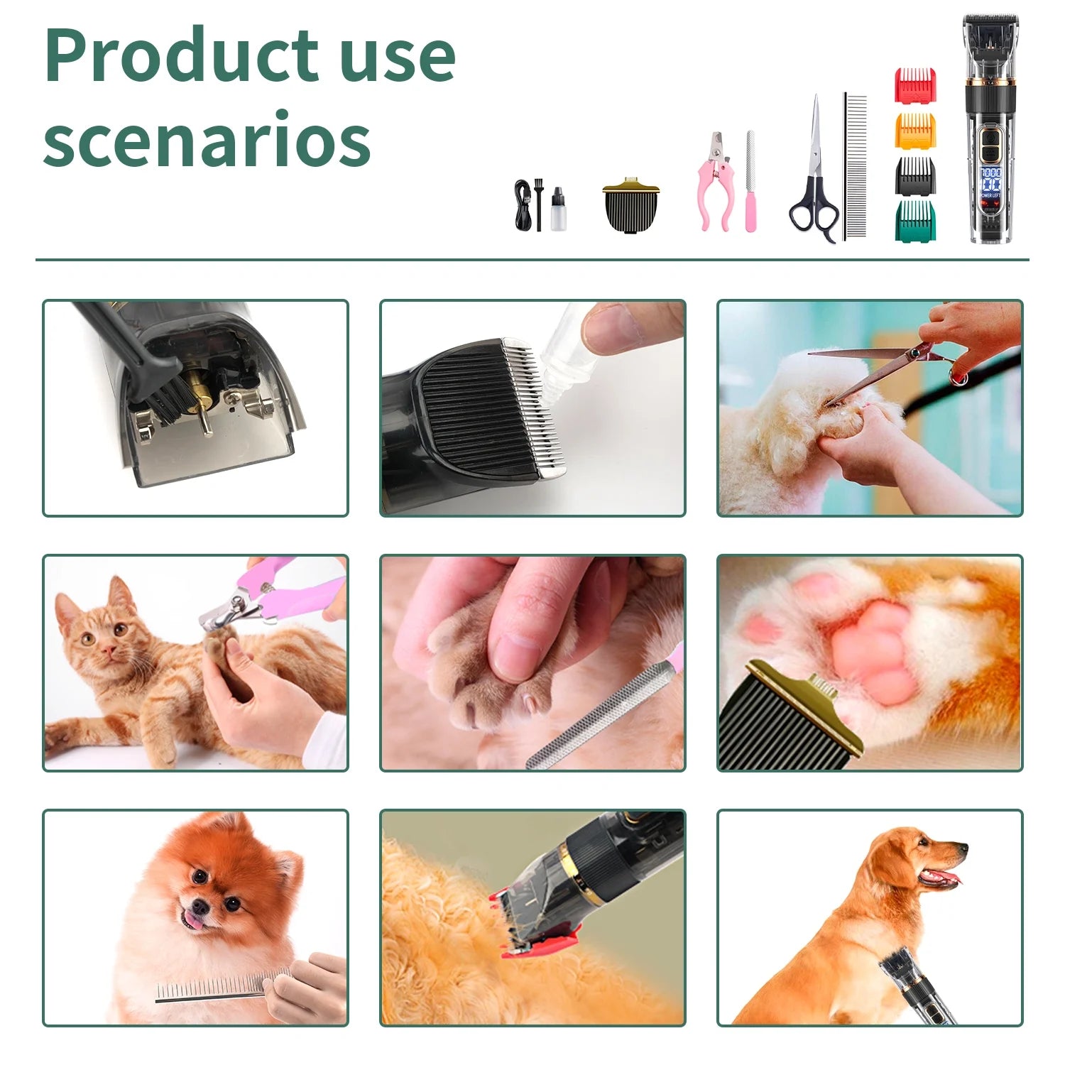 Corldess Pet Hair Clippers – Silent & Powerful Grooming Tool for Dogs & Pets