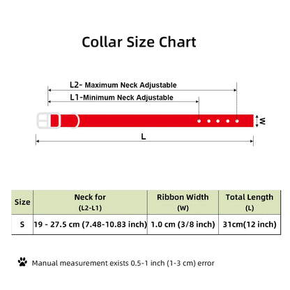 Adjustable Nylon Dog Collar – Embroidered Waistband Style with Bell for Dogs & Cats